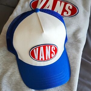 Vans Blue and White Trucker Hat